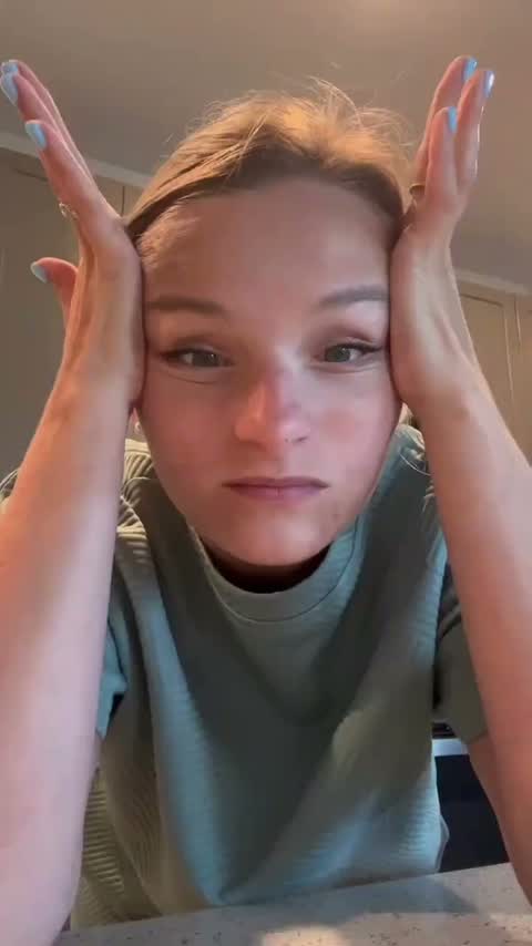 Maddy reacting close to camera